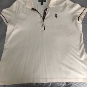 Ralph Lauren shirt brown trim on sleeves